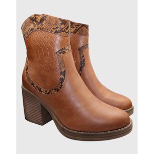 Bota Corta Print Camel